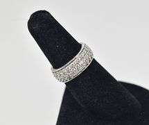 Sterling Silver Cubic Zirconia Gemstone Ring Band