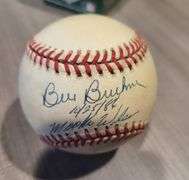 Signed Baseballs by Mookie Wilson, Bill Buckner 2 official ball