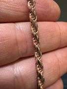 Rose Gold Plated Sterling Silver Diamond-Cut Rope Chain 4mm Solid 925 Italy Necklace 20"