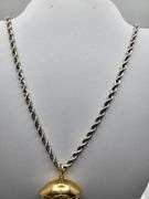 Absolutely beautiful hand made white and yellow gold Pendent