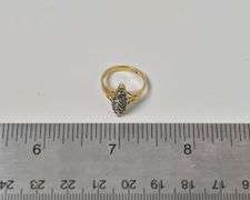 Sparkling 14K Yellow Gold Diamond Cluster Ring