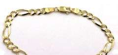 14kt Yellow gold Figaro link bracelet