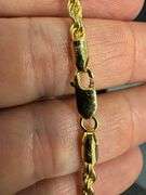 Gold Plated Sterling Silver Diamond-Cut Rope Chain 3.5mm Solid 925 Italy Necklace 20"