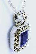 Sterling & 14K Gold Amethyst Necklace