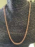 Rose Gold Plated Sterling Silver Diamond-Cut Rope Chain 4mm Solid 925 Italy Necklace 20"