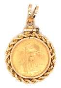 In Demand 1993 $5 Gold Piece Coin Pendant