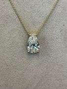 I.G.I CERTIFIED 4.00 CARATS LAB GROWN DIAMOND NECKLACE14K YELLOW GOLD