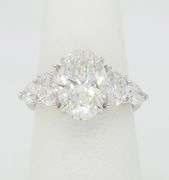 4.68CTW Certified Oval Diamond Ring