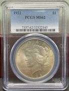 1922 Peace Silver Dollar PCGS MS62