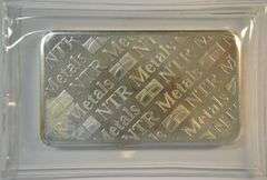 Pure .999 Fine 10 Troy Oz NTR Metals SILVER bar in plastic