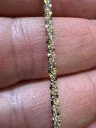 Gold Plated Sterling Silver Popcorn Roc Chain 2.2mm 925 2-Tone Criss Cross Necklace 22"