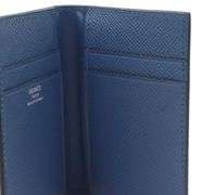 Hermes blue leather compact car holder wallet