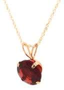 10kt Yellow gold 2.50ct Garnet pendant on chain