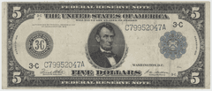 Collectible 1914 Series Large Size $5 Federal Reserve Note (3-C)