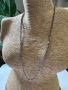 Sterling Silver Black Rhodium Plated Prism Diamond-Cut Flex Snake Chain 2.5mm 925 Italy 18"