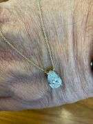 BRAND NEW 14K Yellow Gold Pear Cut Diamond Solitaire Pendant Necklace