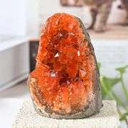Natural Orange Crystal Geode Cave Formation