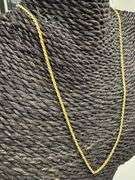 Italian Sterling Silver 2mm Rope Chain Gold Plated Diamond Cut 925 Italy 18"