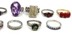 Group lot of Vintage 925 sterling silver rings