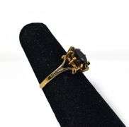 Amazing 10K Yellow Gold Smokey Quartz Gemstone Ring