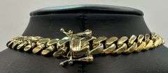 Heavy 101.8 Gram 14 Kt Gold Plated Cuban Curb Link Necklace
