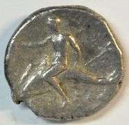 Valuable Nice Calabria, Taras Greek Silver Didrachm, 334-302 BC
