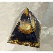 White Crystal and Lapis Lazuli Pyramid