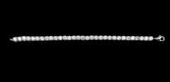 Spectacular 14 Kt White Gold Plated 19 Cttw 38 Count White Fire Moissanite Tennis Bracelet