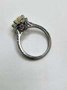 Superb 18KT White Gold 2.07 Carat Certified Fancy Intense Yellow Lab Diamond Ring