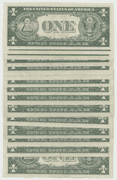 16 Mixed 1935 & 1957 Series $1 Blue Seal Silver Certificates. AU/CU