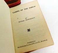 3 Miniature Knickerbocker Leather Shakespeare Books