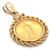 In Demand 1993 $5 Gold Piece Coin Pendant