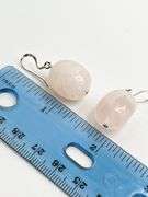 925 Sterling Silver Pink Quartz Danfle earrings