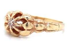 Sweet 14K YG Vintage Diamond Ring