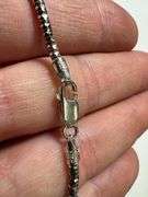 Sterling Silver Black Rhodium Plated Prism Diamond-Cut Flex Snake Chain 2.5mm 925 Italy 18"