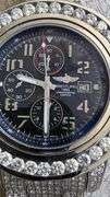 Investment! Showstopper Breitling Super Avenger II Iced Out Custom Made Diamond Watch