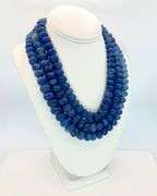Beautiful Huge 1944 Cttw Natural Mined From The Earth Blue Sapphire Necklace