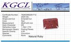 Magnificent Certified Museum Size 2520 Ct Natural Red Ruby Solitaire