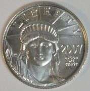 Immaculate Superb Gem BU 2007 $10 Pure Platinum American Eagle