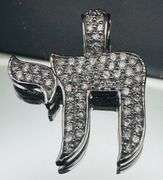 14K WHITE GOLD 0.80CTW NATURAL DIAMOND "HI LIFE" PENDANT