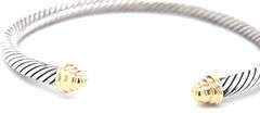 David Yurman 2 tone dome cuff bangle bracelet