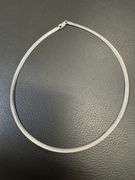 Italian Reversible Flat Omega Chain 925 Sterling Silver Gold Plated 16"