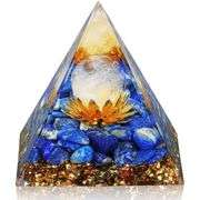 White Crystal and Lapis Lazuli Pyramid