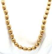 Gold plated beaded necklace