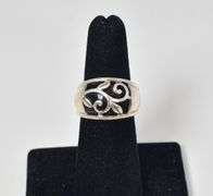 Sterling Silver Black Onyx Gemstone Dome Ring