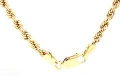 14kt Yellow gold rope chain necklace