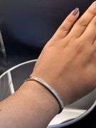 1.55CTW PRINCESS CUT DIAMOND CHANNEL BANGLE BRACELET