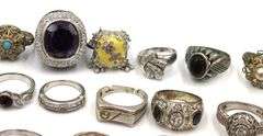 Big Group lot of rings in 925 sterling silver