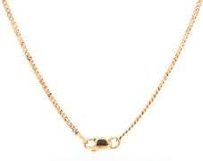 14kt Yellow gold curb link chain necklace