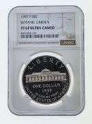 1997-P Botanic Garden Silver Dollar, NGC PF67 Ultra Cameo